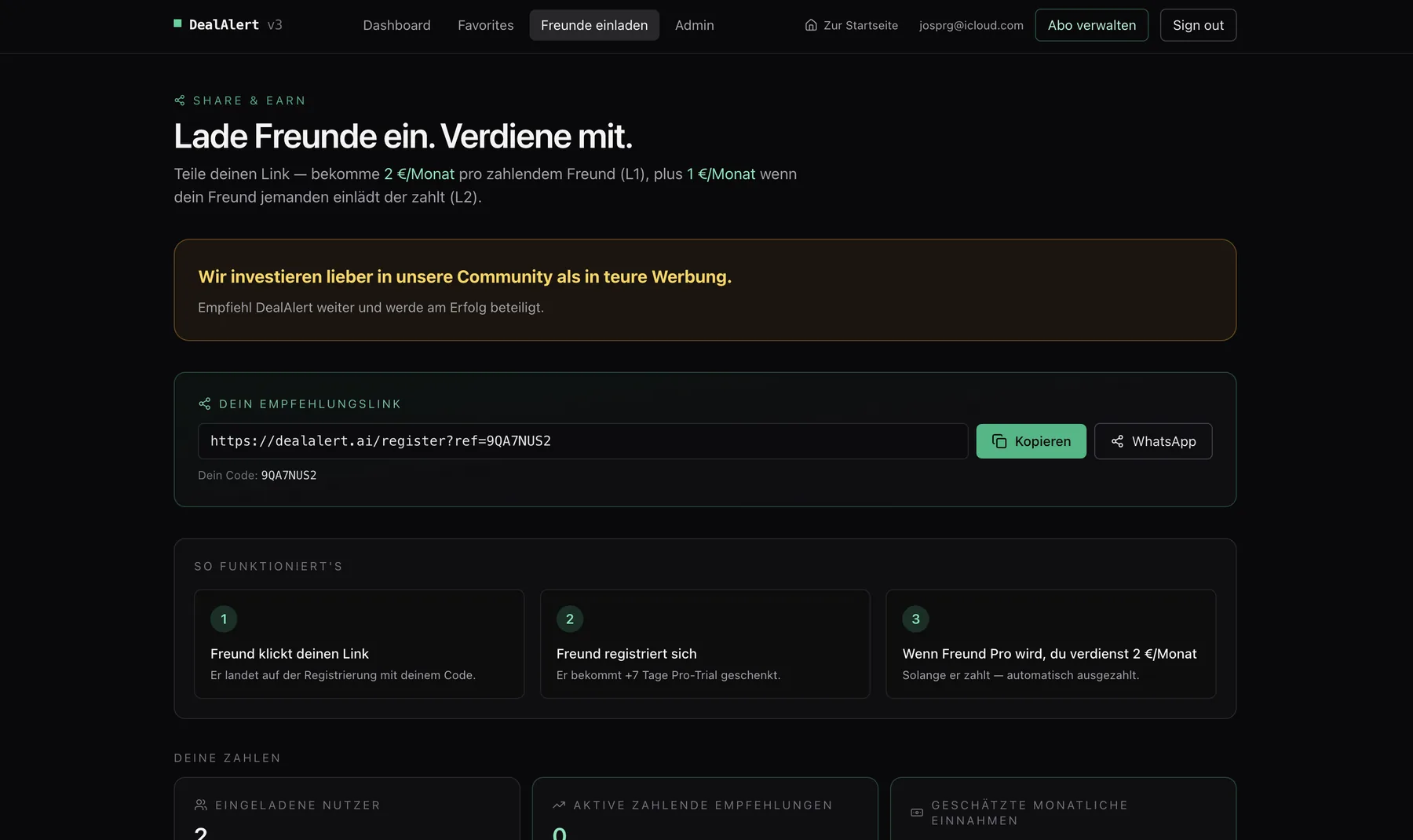 Share & Earn Desktop